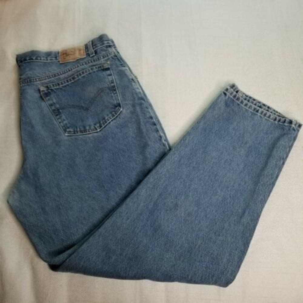 vintage 90s LEVI’S 545 Loose Work Worn Jeans Mens 42x32 distressed grunge baggy